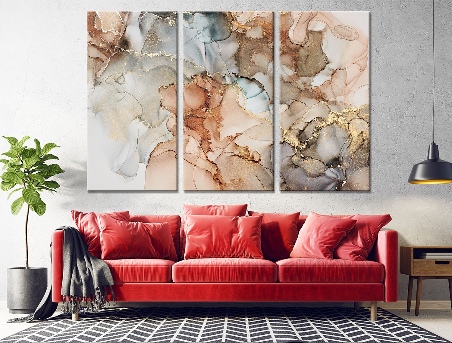 Alcohol Ink Art Wall Decor Cheap Canvas Art Abstract Marble Etsy