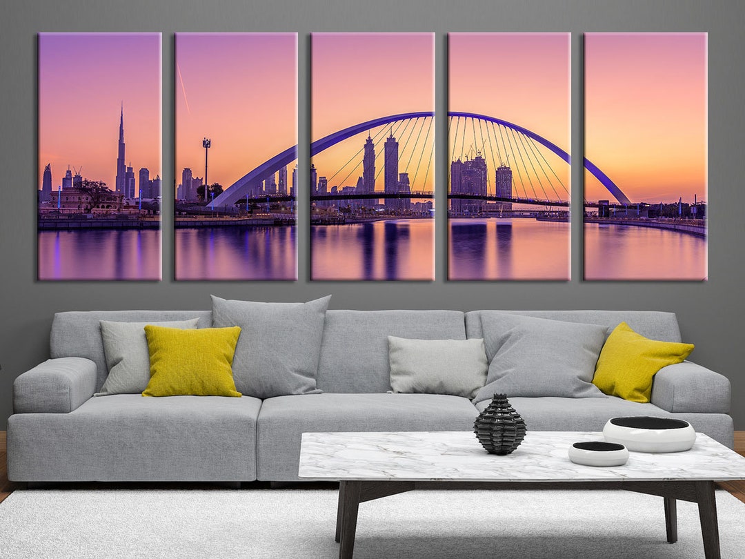 Dubai Wall Art Sunrise in Dubai Wall Decor Cityscape Wall Art City