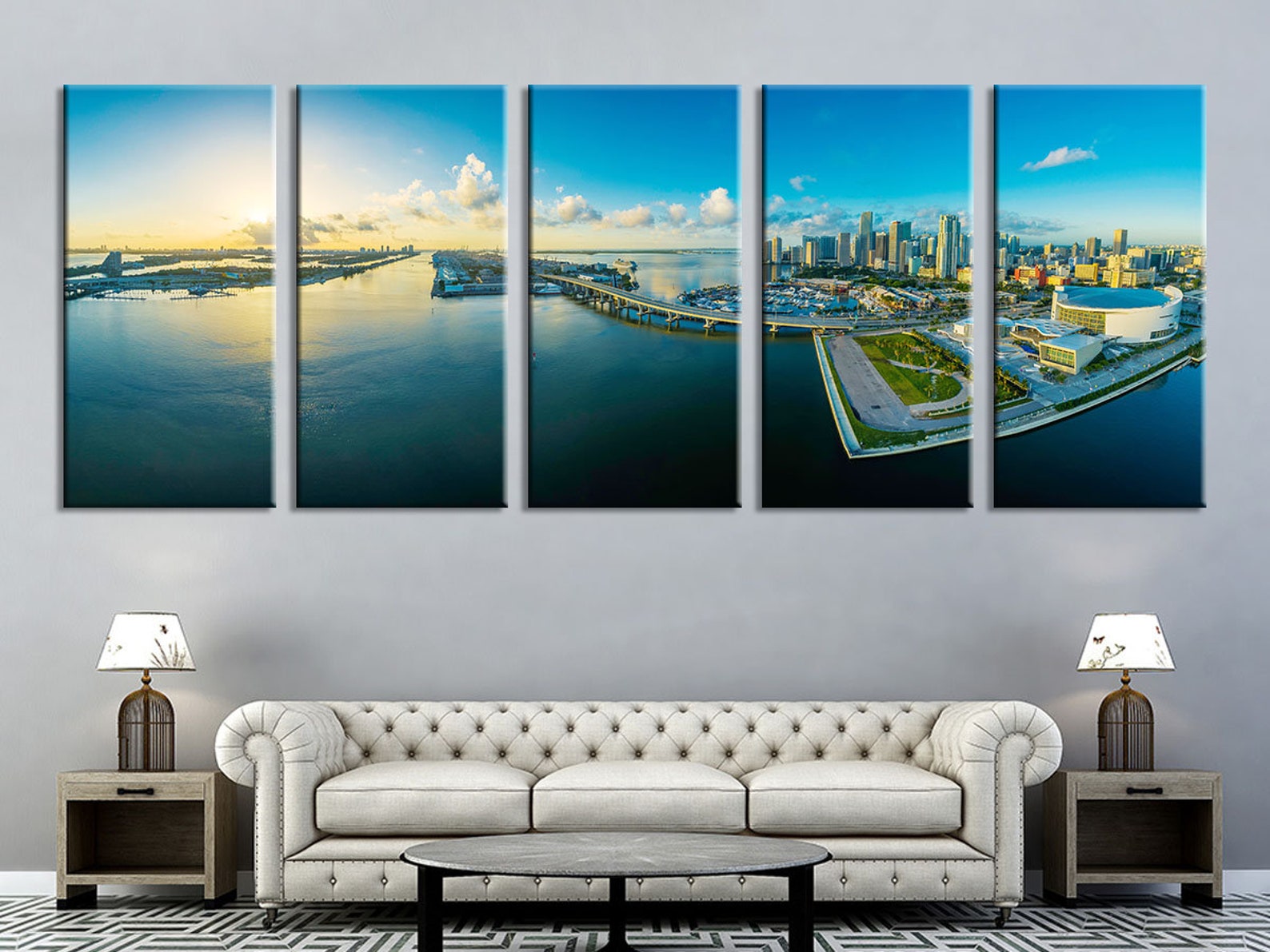 Miami wall decor Florida modern print Coast wall art print Etsy