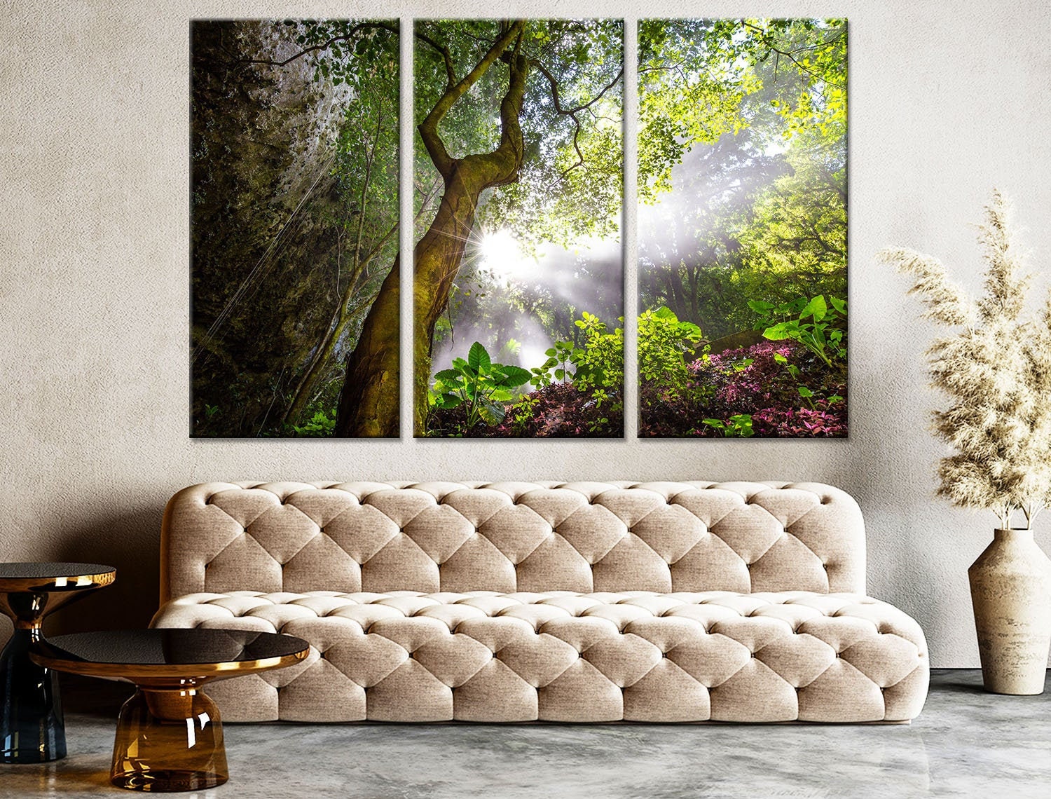 Forest tapestry wall decor Forest wall art sets Trees art Etsy