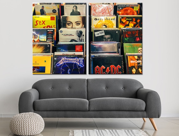 Vinyl Record Wall Decor Music Store Wall Art Famous Music Bands