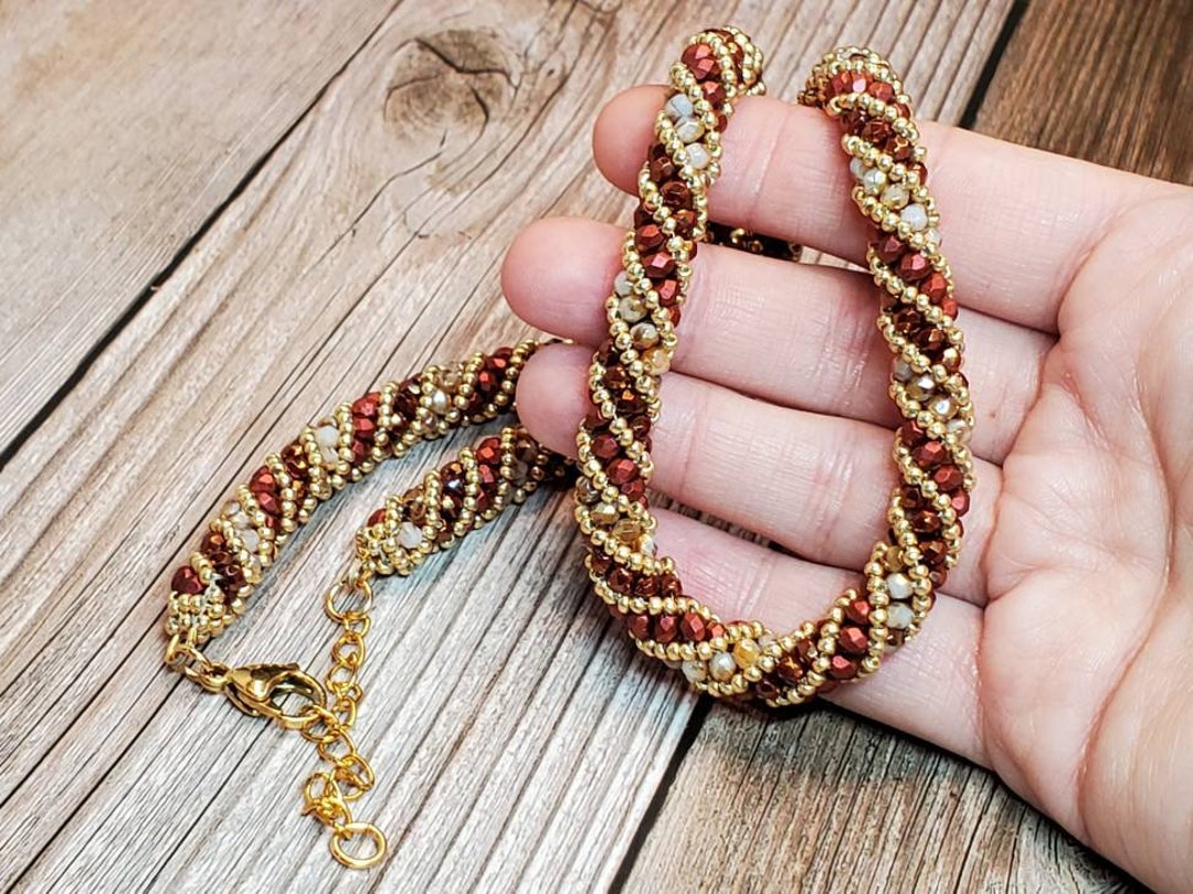 Seed bead rope necklace deals
