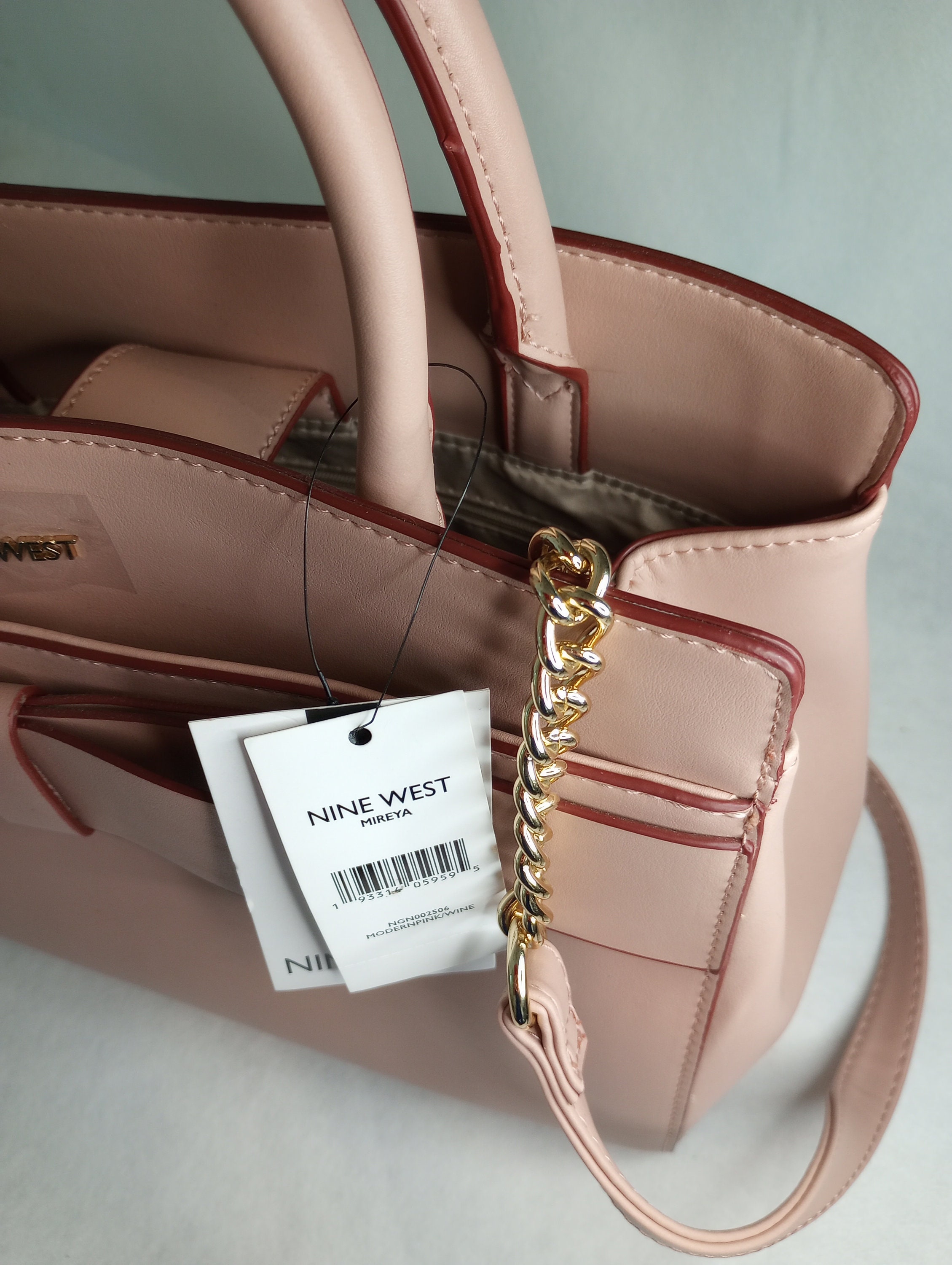 Nine MIREYA Satchel Monedero Moderno Rosa/Vino España | pamso.pl