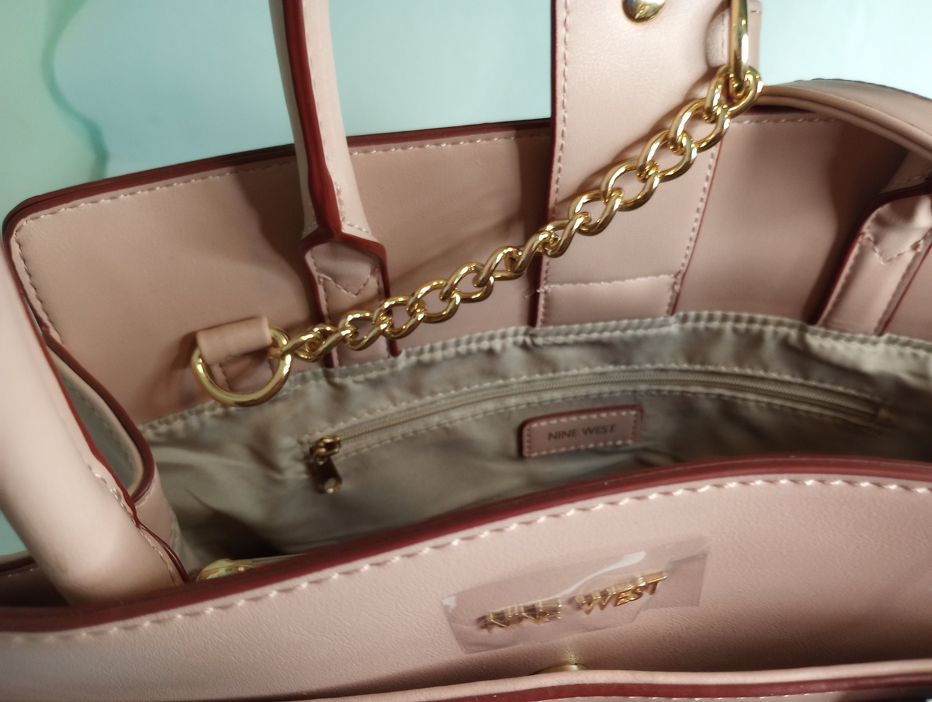 Nine West Paisley Jet Set Satchel in Pink | Lyst