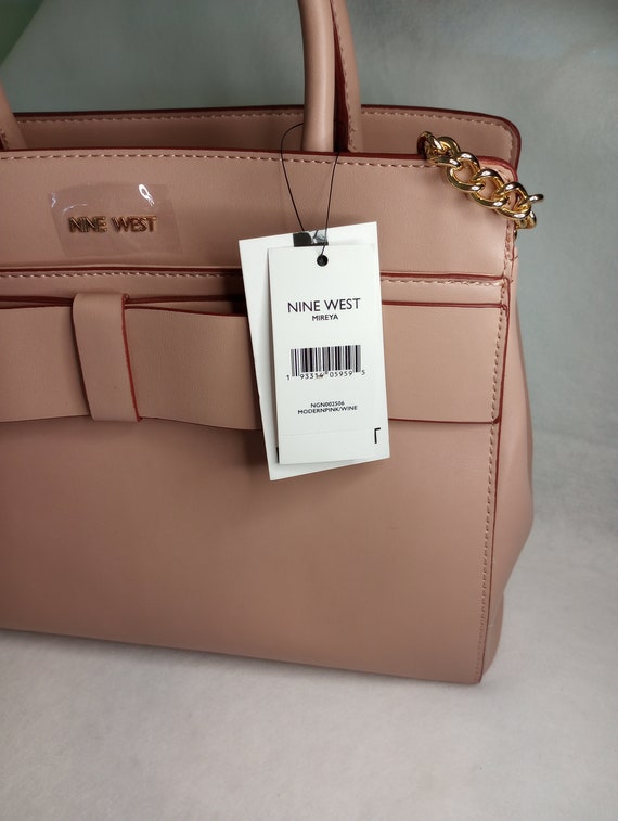 NINE WEST Brown Hobo Leather straps Shoulder Bag Handbag Satchel Purse on  eBid United States | 220589181