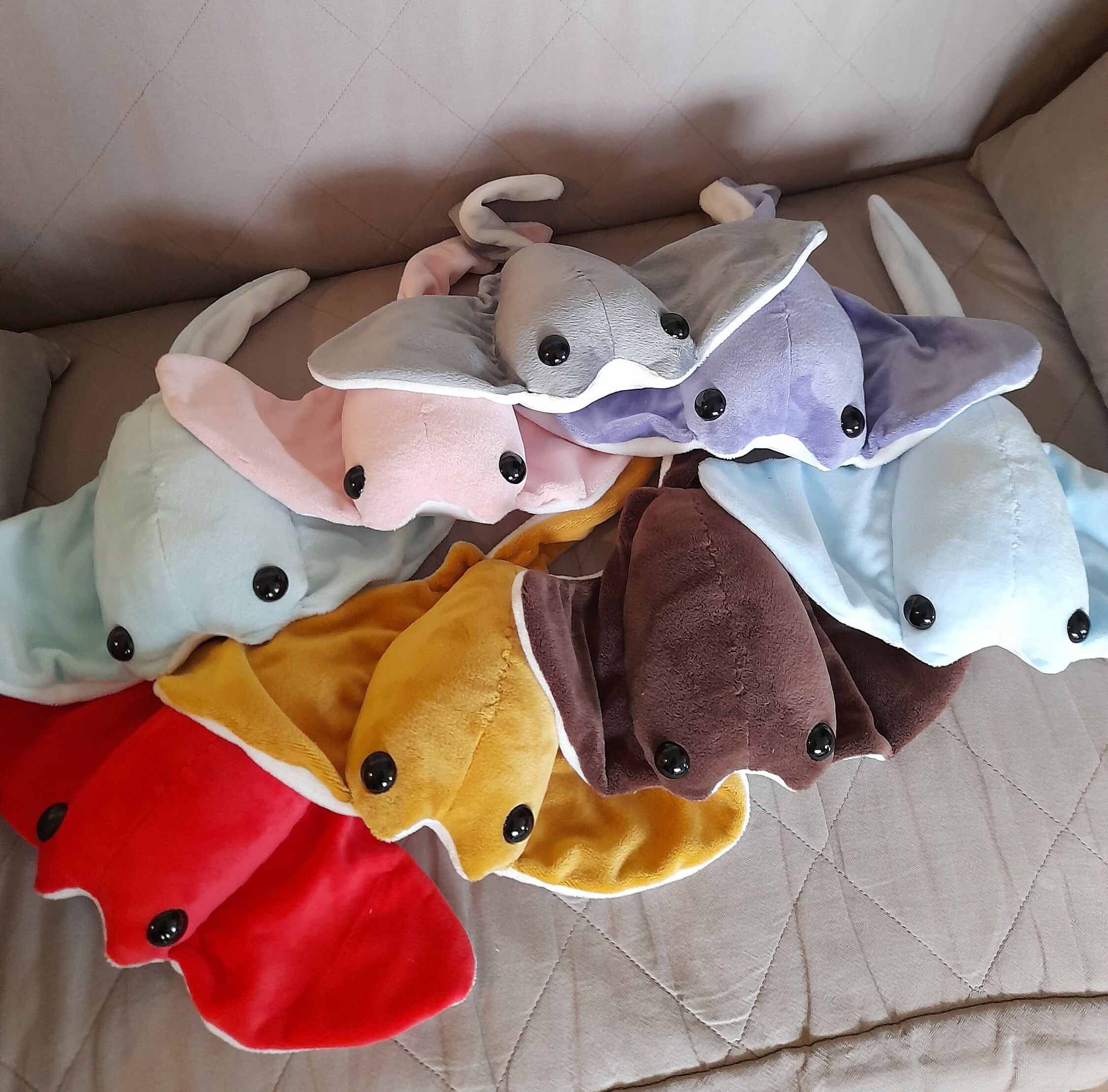 Big Stuffed Manta Ray Cute Cuddly Toy Etsy UK