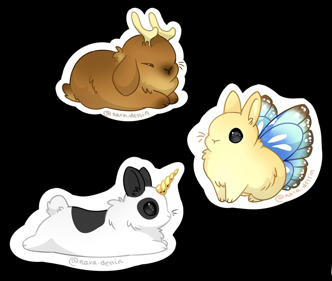 Stickers Rabbit, Cute Rabbit - Etsy