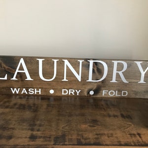 Laundry wooden sign