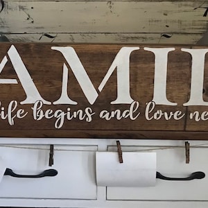 Family Wooden Sign, wooden sign, Family
