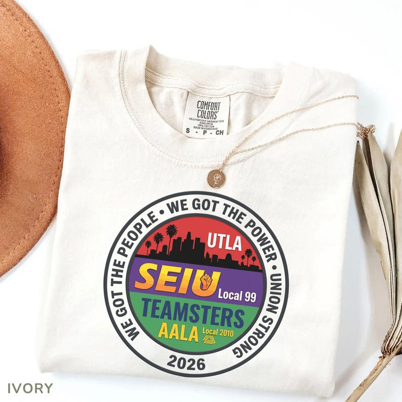Arbeitsbewegung Wir haben die Leute Teamsters SEIU UTLA AALA Lokales 99 T-Shirt, solidarisch gewerkschaftlich Geschenk, Arbeiterrechte-Grafik-T-Shirt Bild 5