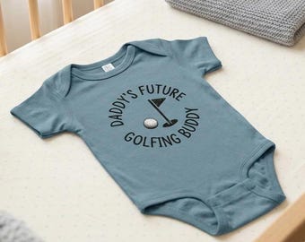 Daddy's Future Golfing Buddy Baby Onesie | Golf Baby Bodysuit | New Dad Gift