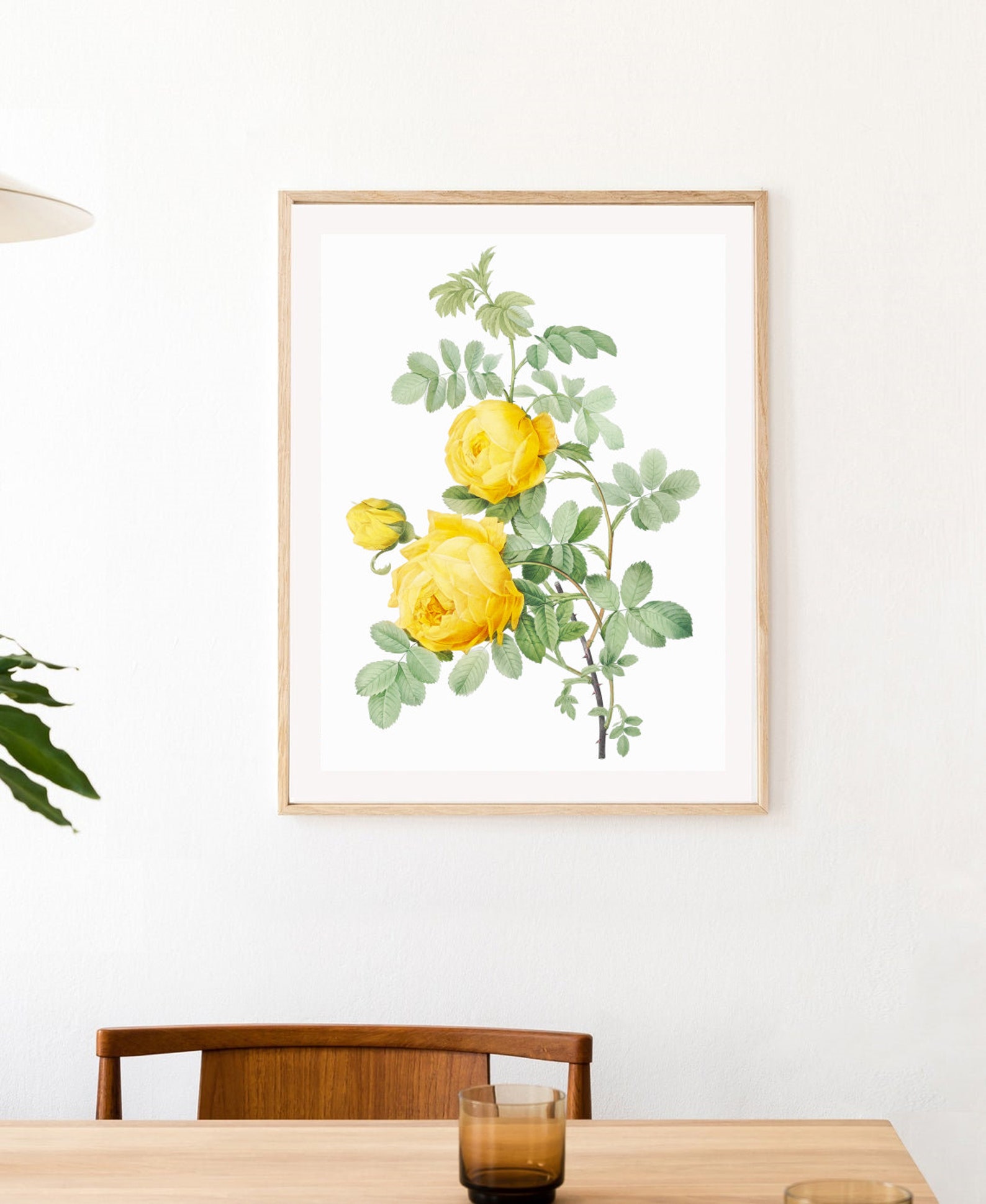 Yellow Rose Print Floral Print Yellow Flower Prints Etsy
