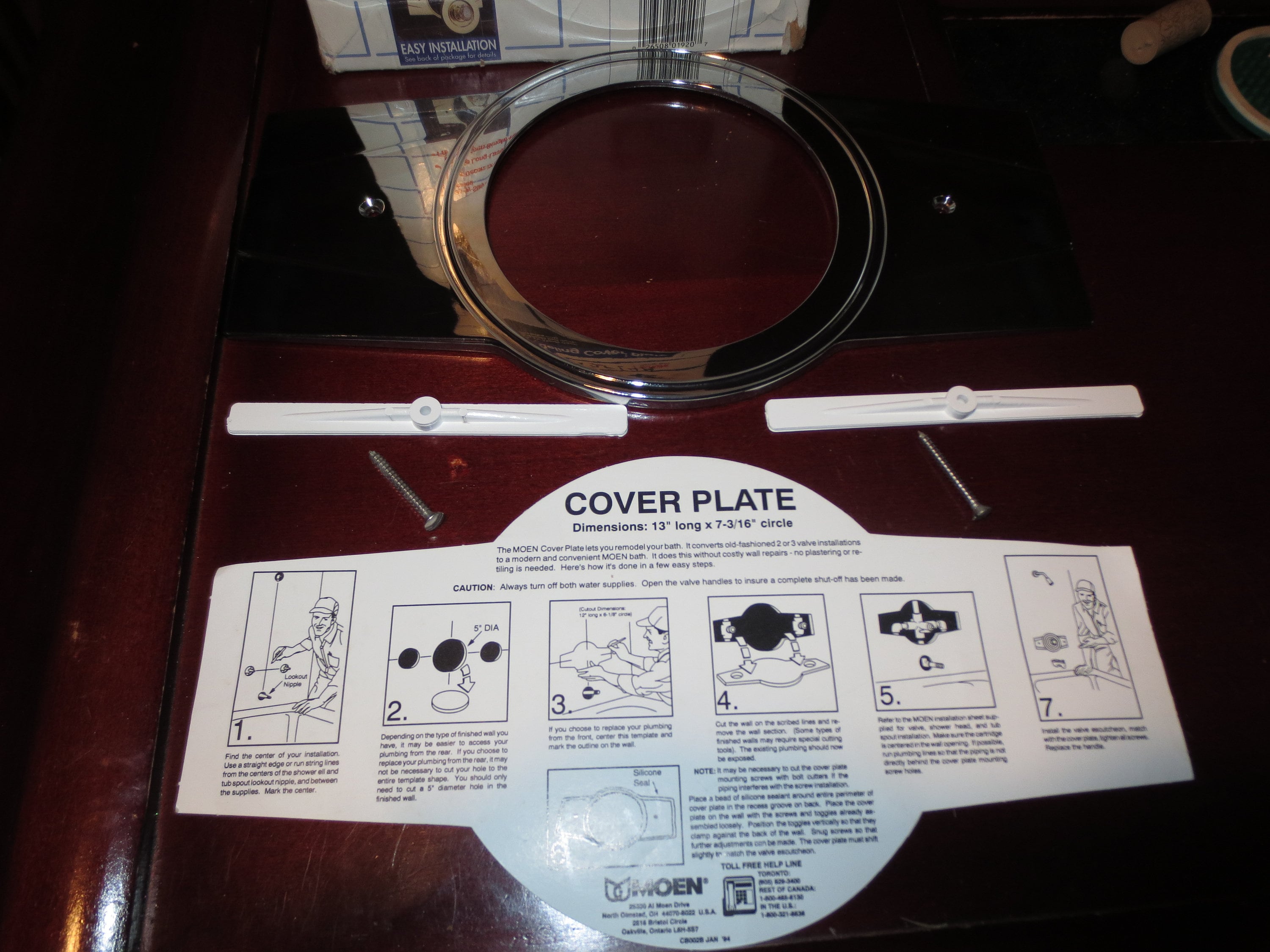 Moen 1920 Chrome Remodeling 1 Handle Shower Cover Plate for Etsy