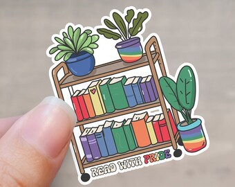 LGBTQ+ Pride Month Sticker | Pride Sticker | Kindle sticker | LGBTQ+ Book lover sticker | Romance Book sticker | Bookish | Reader Sticker