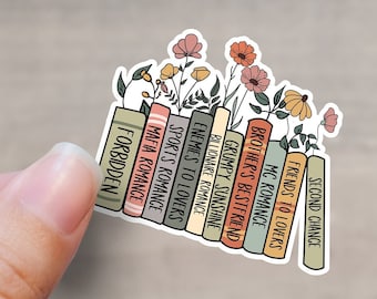 Romance Tropes Glossy Sticker | Book Lover Kindle Decor