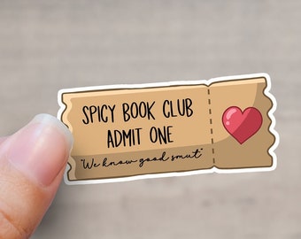 Spicy Book Club Sticker | Kindle sticker | Book lover sticker | Book nerd sticker | Romance Book sticker | Book Club Sticker | Spicy Books