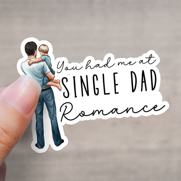 Single Dad Romance Sticker | Kindle sticker | Romance Trope Sticker | Book lover sticker | Book nerd sticker | Cute book sticker |