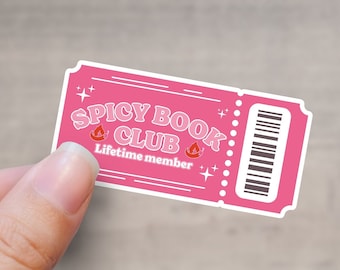 Spicy Book Club Sticker | Kindle sticker | Book lover sticker | Book nerd sticker | Romance Book sticker | Book Club Sticker | Spicy Books
