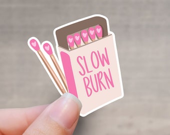 Slow Burn Romance Sticker | Kindle sticker | Book lover sticker | Romance Book sticker | Romance Trope Sticker | Book Lover