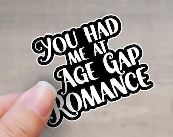 Romance Trope Sticker / Age Gap Romance Sticker / Kindle sticker / Book lover sticker / Book sticker / Romance Book Sticker / Bookish Merch
