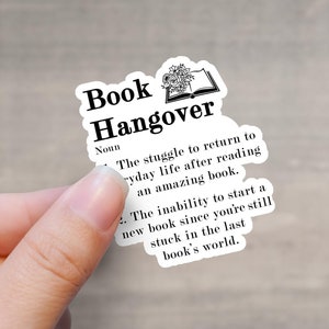 Book Hangover Sticker | Kindle sticker | Book lover sticker | Romance Book sticker | Laptop sticker| Girl who Loves Books | Reader Sticker
