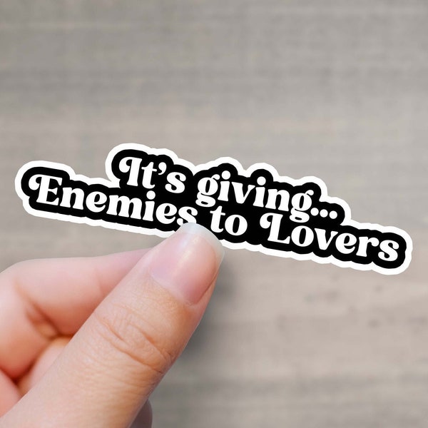 Enemies to Lovers Sticker | Kindle sticker | Book lover sticker | Book nerd sticker | Cute book sticker | Laptop sticker| Phone case sticker