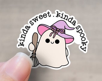 Kinda Sweet Kinda Spooky Sticker | Paranormal Book Sticker | Spooky Books Sticker | Halloween Sticker | Kindle sticker | Spooky Season