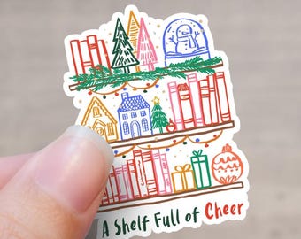 Bookish Christmas Sticker | Holiday Sticker | Kindle sticker | Book lover sticker | Christmas Book sticker