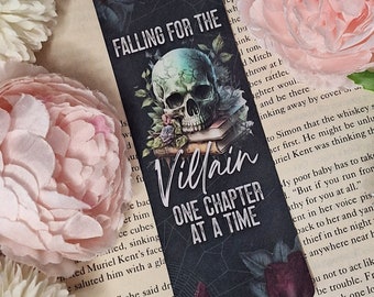 Falling for the Villain Bookmark | Dark Romance Bookmark | Romance Reader Bookmark | Romance Reader | Cute Bookmark | Dark Romance Reader