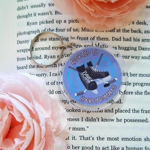 Hockey Romance Keyring, Book Lover Keychain, Bookish Gift, Bookish Swag, Book Lover Gifts, Reader Gifts, Book Keychain