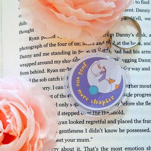 One More Chapter Keyring, Book Lover Keychain, Bookish Gift, Bookish Swag, Book Lover Gifts, Reader Gifts, Book Keychain