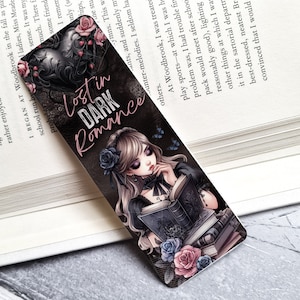 Lost in Dark Romance Bookmark | Trigger Warnings Bookmark | Romance Reader Bookmark | Romance Reader | Cute Bookmark | Dark Romance Reader