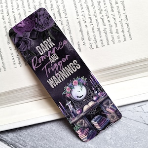 Dark Romance and Trigger Warnings Bookmark | Trigger Warnings Bookmark | Romance Reader Bookmark | Romance Reader | Dark Romance Reader