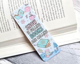 Marcapáginas navideño de libros / Marcapáginas de invierno / Marcapáginas festivo / Regalo para el lector