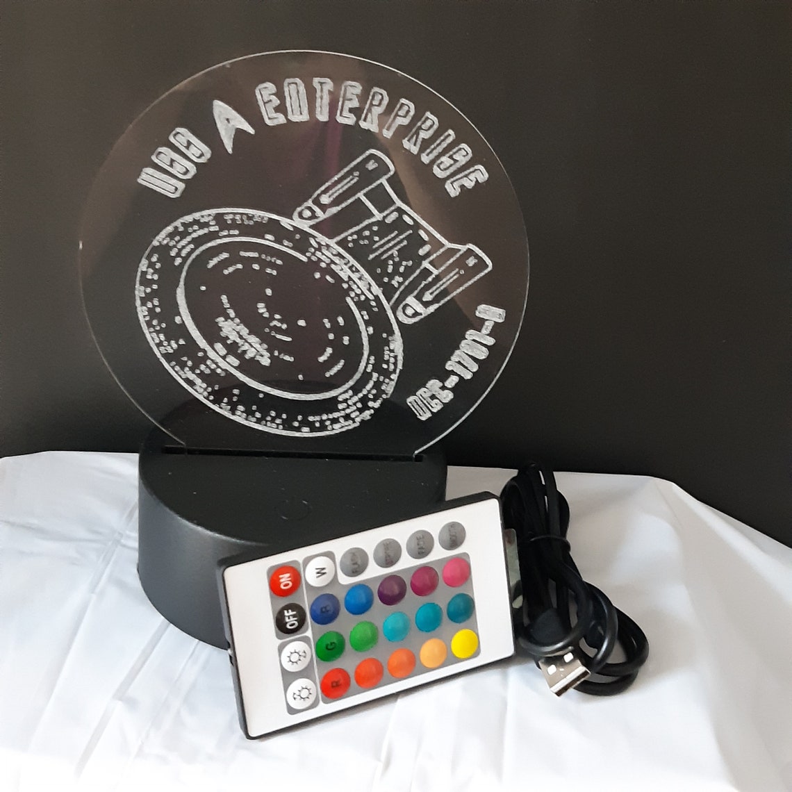 Custom Engraved Acrylic for LED Light Base multiple settings Etsy