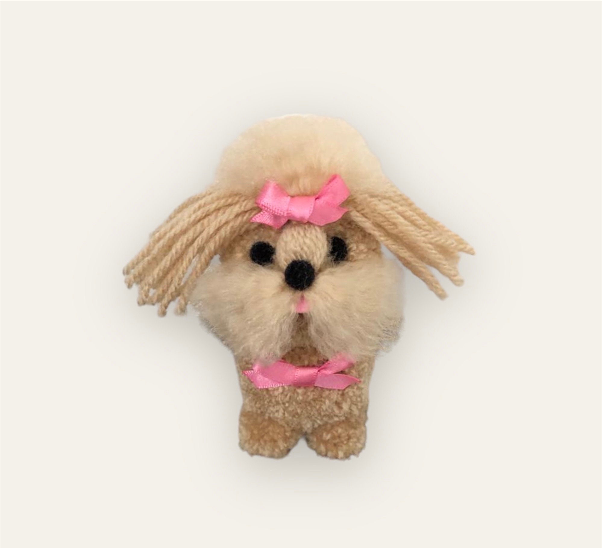Cute Dog Keychain With Bagcharm (Select From Drop Down Menu) Brown