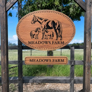 Custom Hobby Farm & Horse Property Outdoor Sign Australian Hardwood Weatherproof