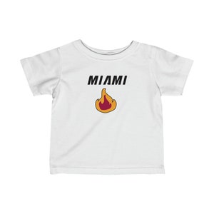 Dress your little one in Miami Heat pride with our adorable Baby Miami Heat shirt!