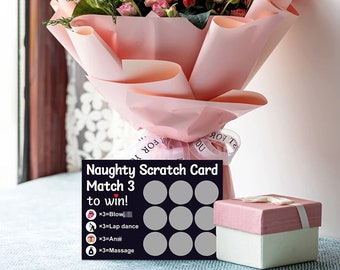 Scratch Card Valentines Gift for Him, Birthday or Boyfriend Gift, Husband or Couples Valentines Gift Idea