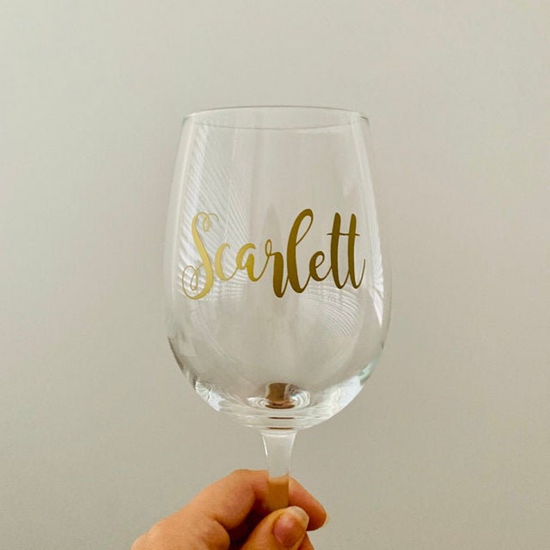Custom Names Vinyl Decals Personalized Wine Glass Decals Etsy