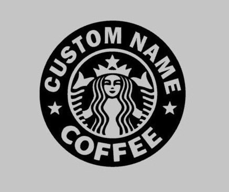 Personalized Starbucks Logo Vinyl Decal for Cups Etsy