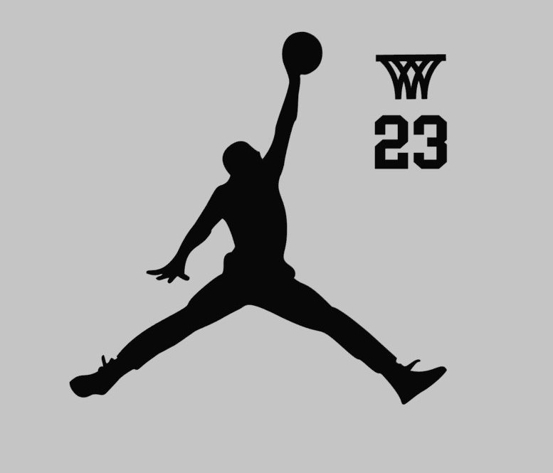Personalized Air Jordan decals Jumpman Wall vinyl decals Etsy