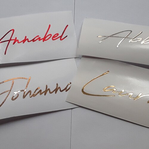 Custom Names Vinyl Decals Personalized Wine Glass Decals Etsy