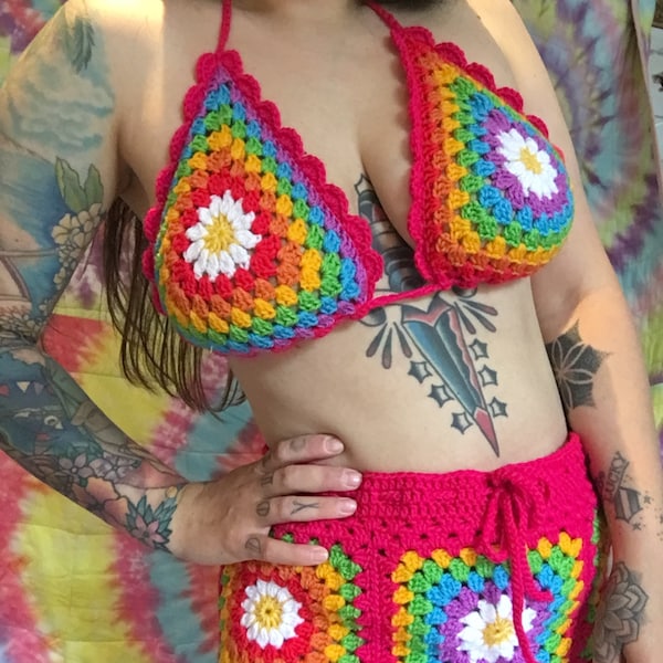 Hippie Crochet Bikini Etsy