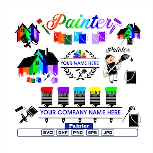 Niepowtarzalne ilustracje i grafiki wektorowe Painters w formacie dxf-svg-png-eps-jpg do grawerowania, cięcia laserowego, na ubrania, logo, naklejki i nie tylko!