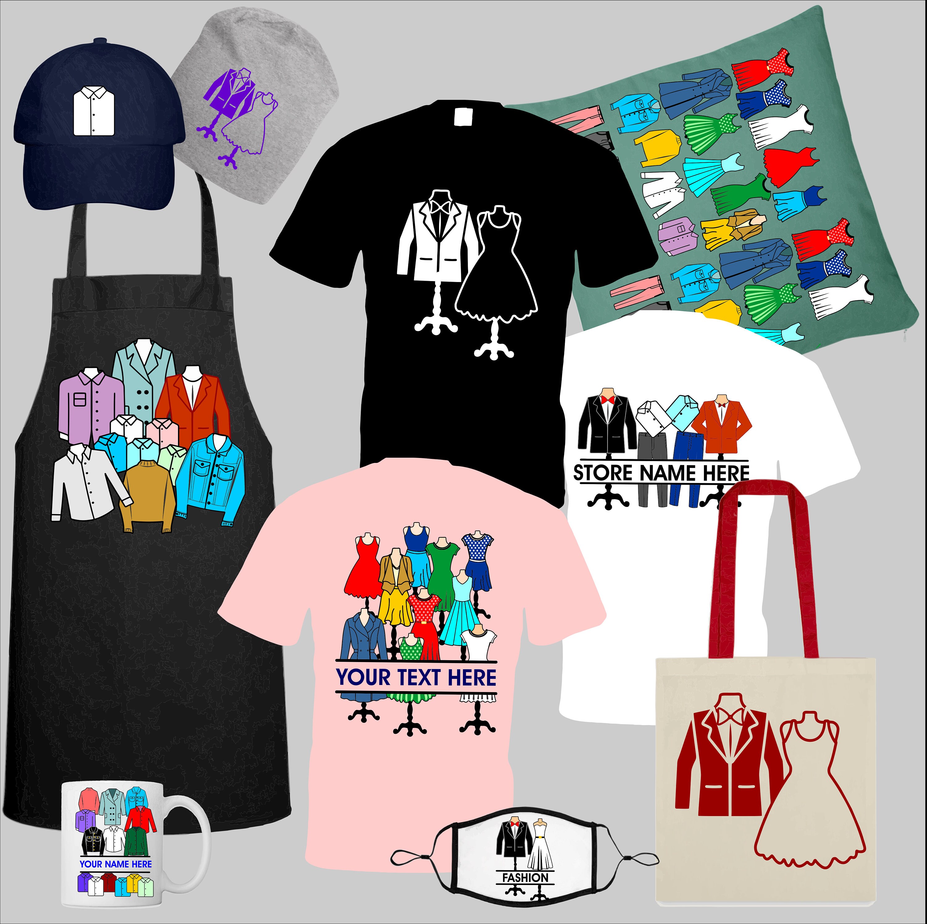 Fashion Clothing Clip Art Dxf Svg Png Eps Jpg Design Logo for - Etsy