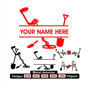 Unieke Metaal detector artwork als dxf-svg-png-eps-jpg illustraties voor graveren, lasersnijden, kleding, logo, posters stickers en meer!