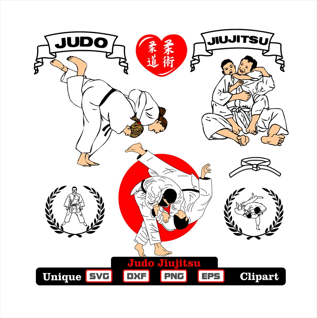 Unique Judo and Jiujitsu Clipart Cutting Files. Files as Etsy