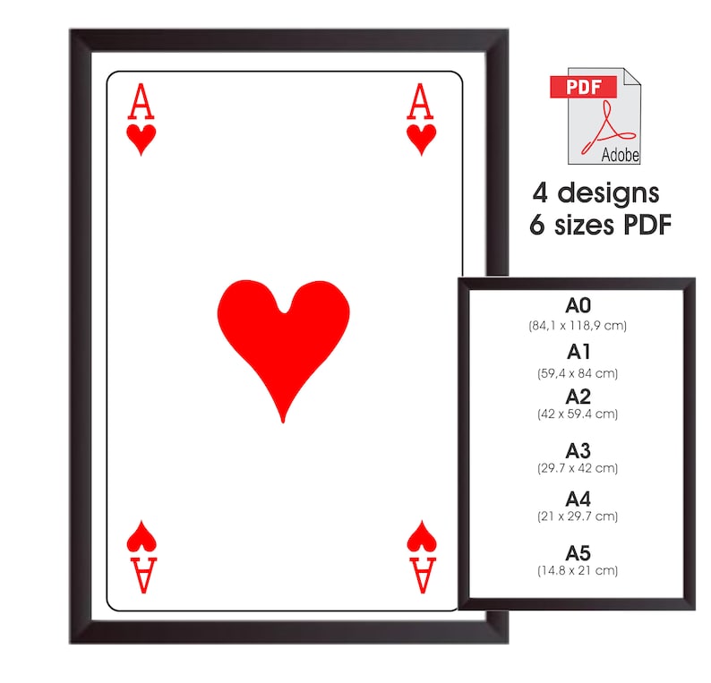 Ace Playing Card Clip Art Pdf, Svg, Png,eps, Jpg, for Shirt Design ...