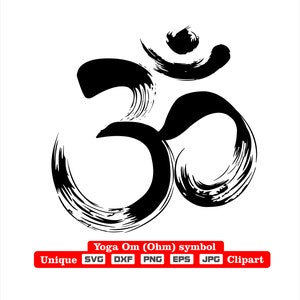 Om (Ohm) clip art dxf svg png eps jpg per il taglio, il design della camicia, l'impronta dell'abbigliamento, l'incisione, il taglio laser, per il lavoro del logo o l'hobby!